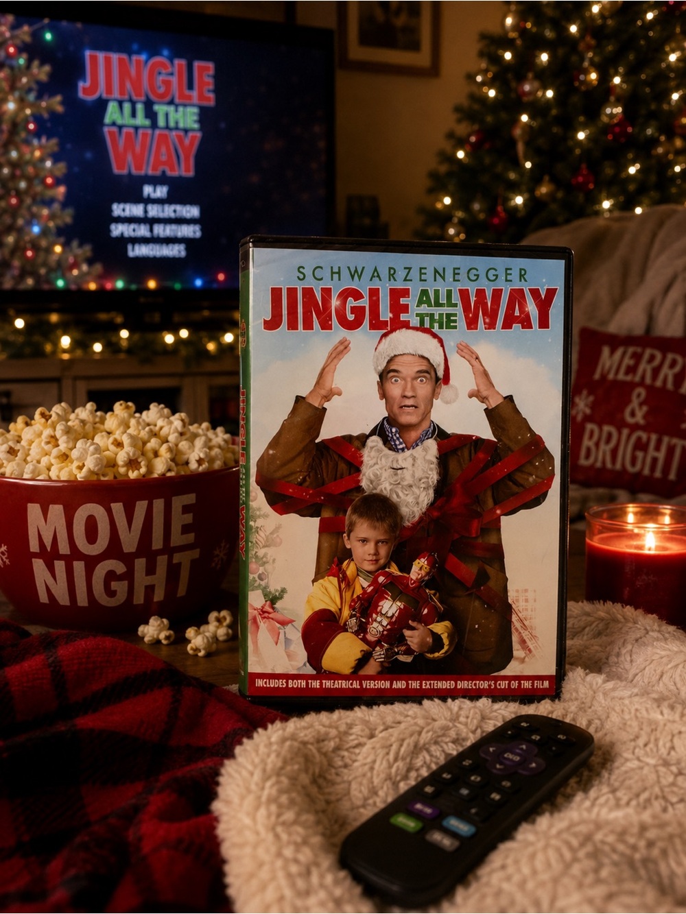 Jingle All the Way DVD Arnold Schwarzenegger Christmas Holiday Movie Extended Cu